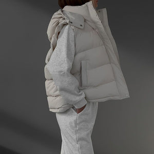 Quilted Hooded Gilet Puffy Quilted Vest Bodywarmer