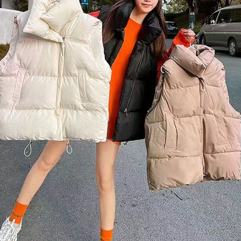 Oversized Drawstring Quilted Padded Gilet Womens Body Warmer