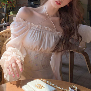 Boho Fairy Country Cottage Core Lolita Corset Gown Dress