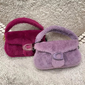 Cute Fuzzy Soft Faux Fur Handbag For Winter