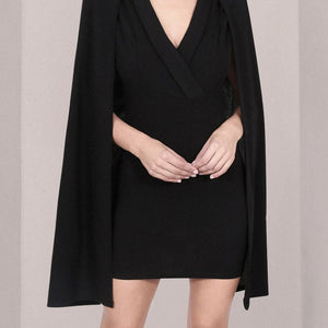 Cool Split Sleeve V Neck Mini Pencil Dress For Events