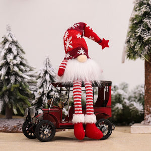 Christmas Lightening Valentine Knitted Garden Gnome Decor