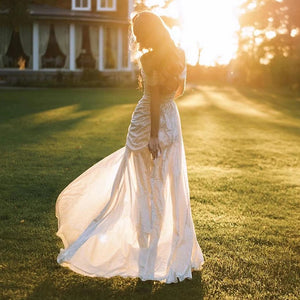 Sparkly Off Shoulder Ruched Midi Dress With Thigh Split