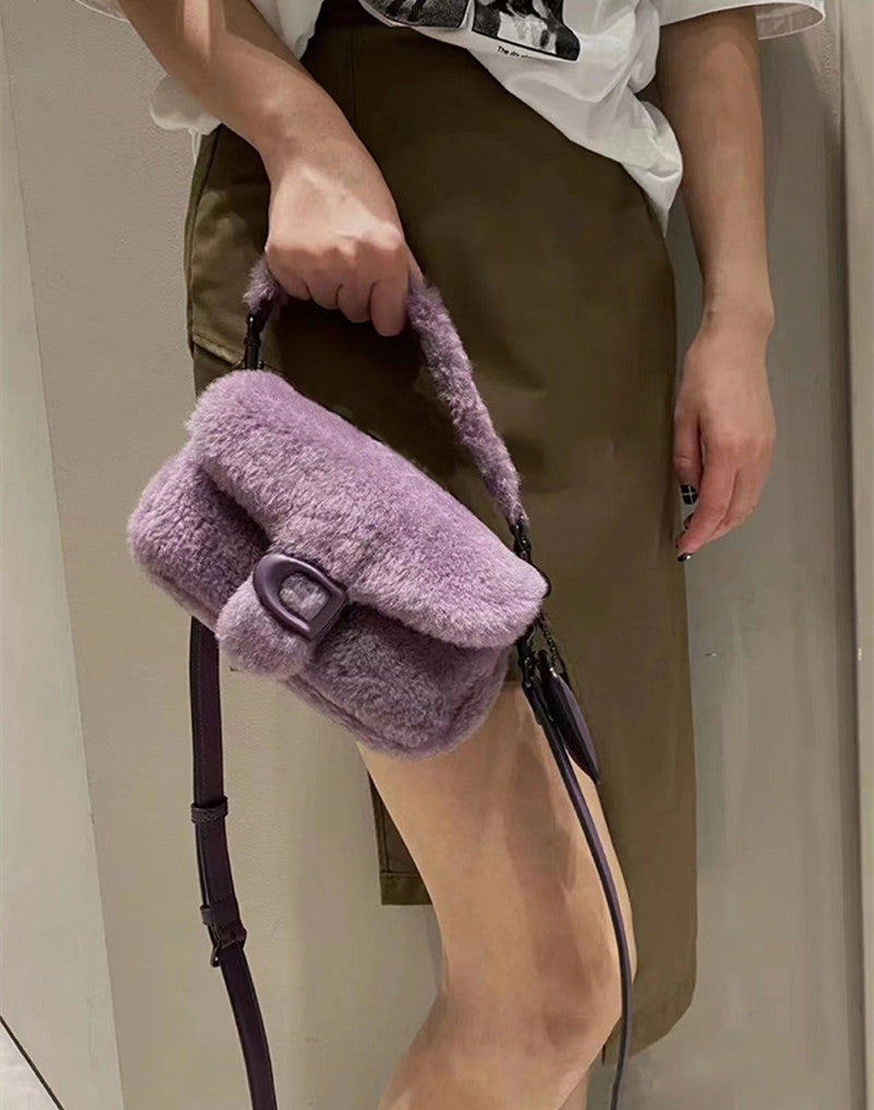 Cute Fuzzy Soft Faux Fur Handbag For Winter