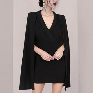 Cool Split Sleeve V Neck Mini Pencil Dress For Events