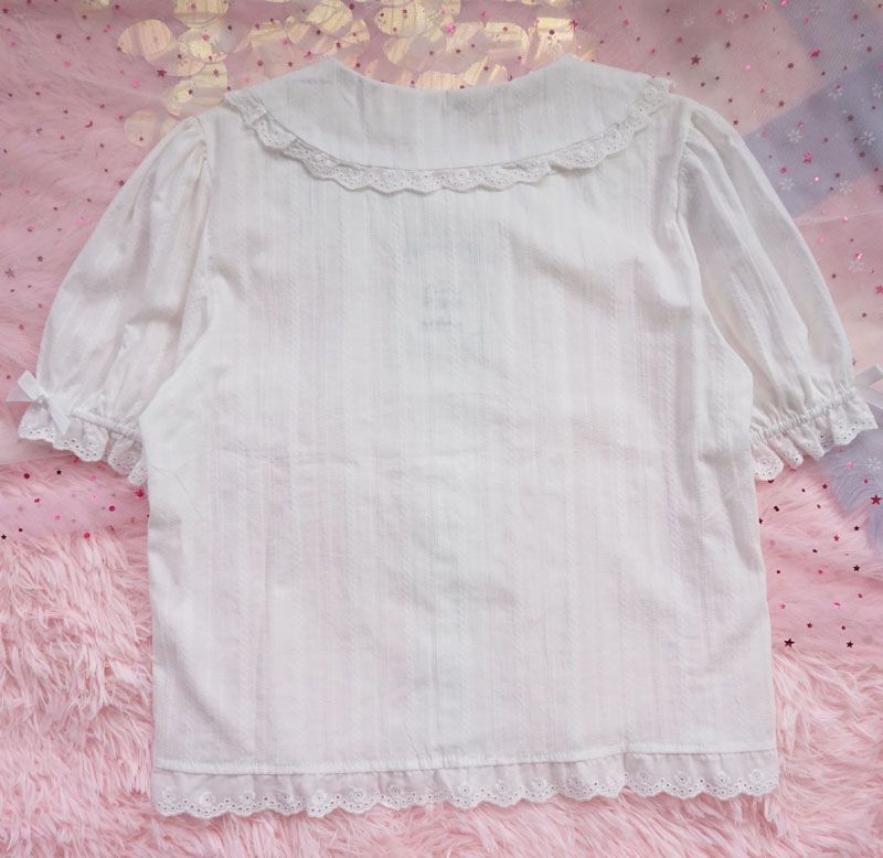 Cute Peter Pan Collar White Lolita Shirt Blouse
