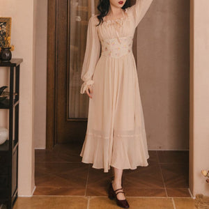 Boho Fairy Country Cottage Core Lolita Corset Gown Dress