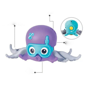 USB Rechargeable Battery Amphibious Crawling Walking Octopus Pet Toys Children Floating Bath Octopus Toys