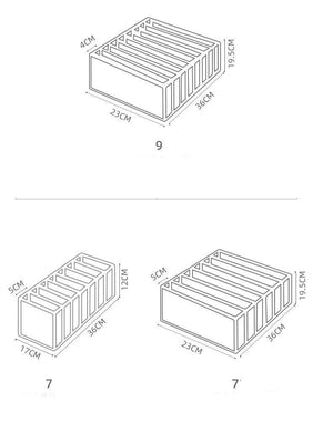 Pants Closet Organizer With Compartments Cabinet Drawers Divider Grid Storage Box