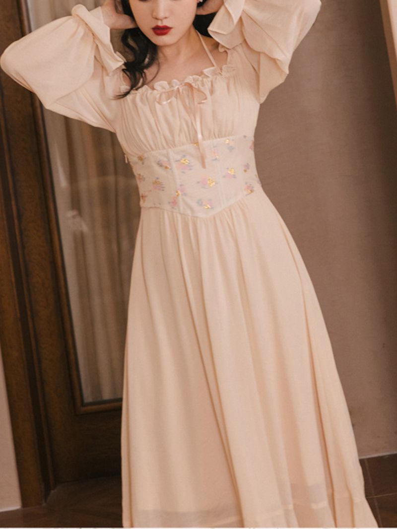 Boho Fairy Country Cottage Core Lolita Corset Gown Dress