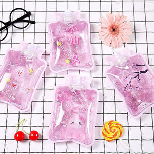 Cute Flamingo Transparent Small Rubber Hot Water Bottle Bag