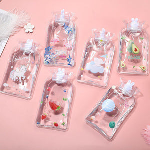Cute Flamingo Transparent Small Rubber Hot Water Bottle Bag