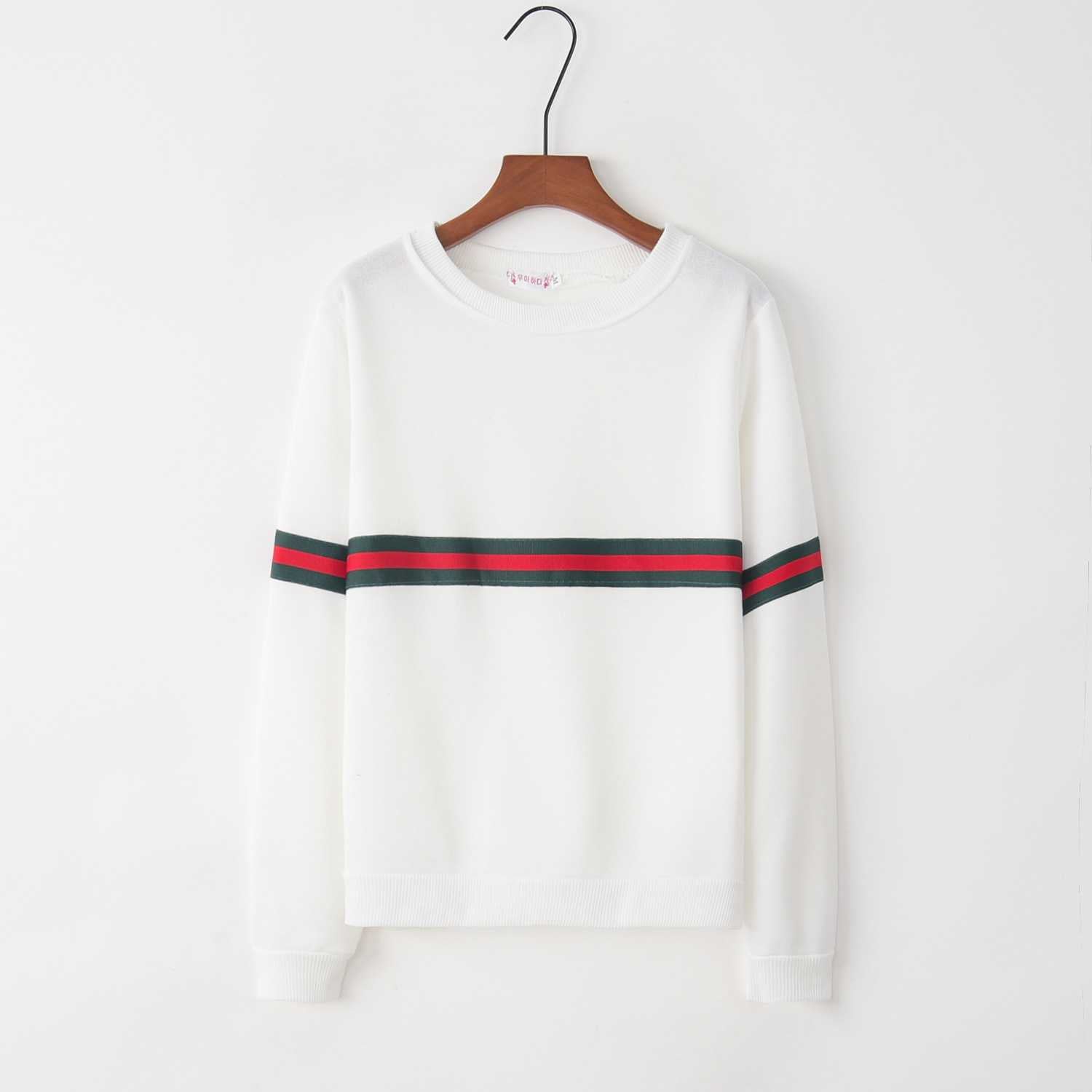 Brandstyle Loose Fitting Rainbow Colorblock Women's Crewneck Sweatshirt