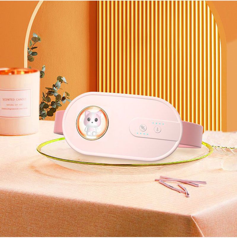 Period Menstruation Tummy Massager For Cramps Vibrate Heating Pad