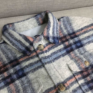 Classy full length long tweed cashmere coat wool peacoat