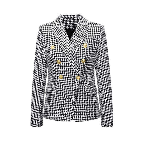 Double Breasted Women's Casual Black Blazer Jacket