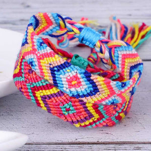 Bohemian African Rainbow Handmade Braided Bracelet Bangles