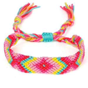 Bohemian African Rainbow Handmade Braided Bracelet Bangles