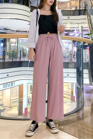 Womens Wide Leg Palazzo Trousers Plus Size Wide Bottom Palazzo Pants