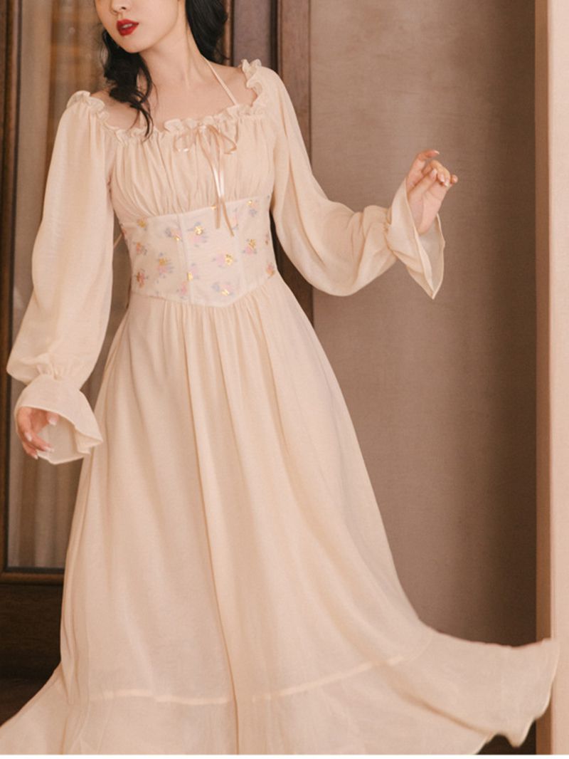 Boho Fairy Country Cottage Core Lolita Corset Gown Dress