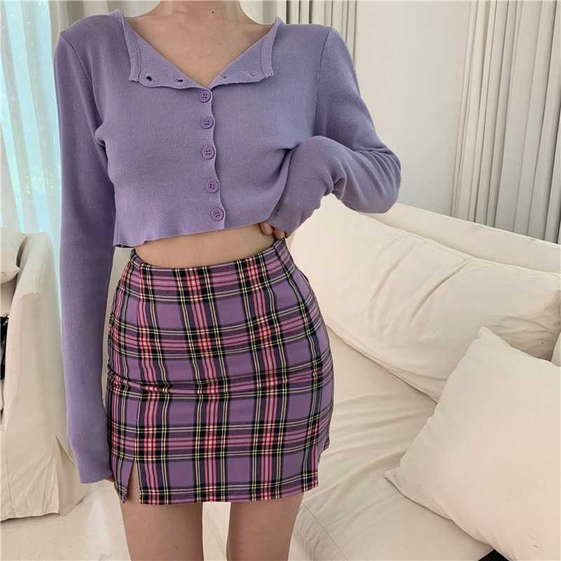 Long Sleeve Button Up Crop Top Tee Shirt For Young