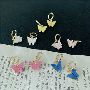 Lucky Pearl Lustre Butterfly Earrings And Butterfly Necklace