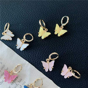 Lucky Pearl Lustre Butterfly Earrings And Butterfly Necklace