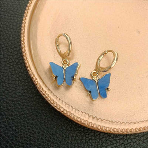Lucky Pearl Lustre Butterfly Earrings And Butterfly Necklace