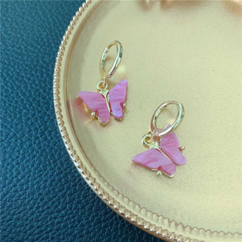 Lucky Pearl Lustre Butterfly Earrings And Butterfly Necklace
