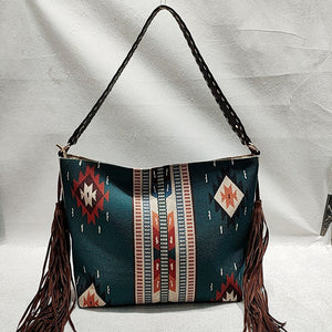 Bohemian Wave Colors Beach Wayuu Tote Mochila Canvas Bags