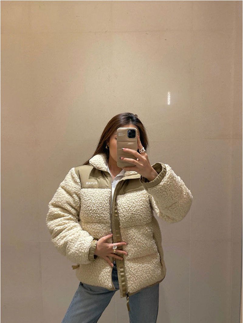 Oversized Bomber High Pile Sherpa Puffer Winter Padded Jacket