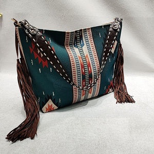 Bohemian Wave Colors Beach Wayuu Tote Mochila Canvas Bags