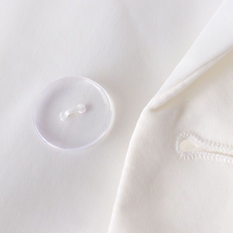 Tailored Satin Collar Blazer Dress Double Breasted Work Jacket Dress
