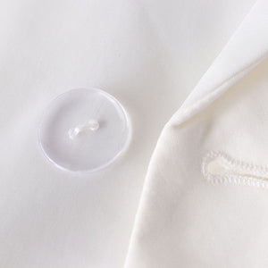 Tailored Satin Collar Blazer Dress Double Breasted Work Jacket Dress