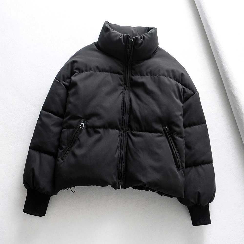 High Collar Oversized Puffy Puffer Bomber Jacket Padded