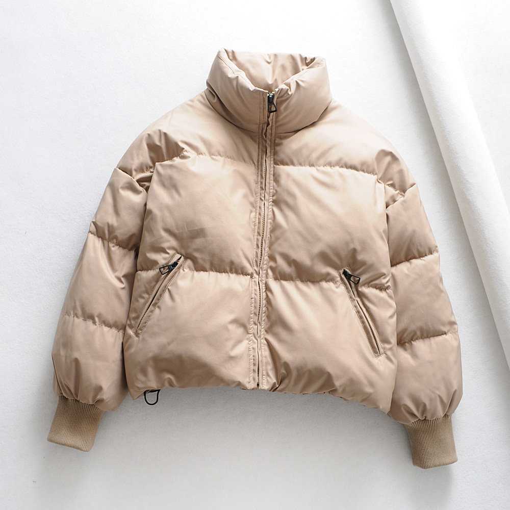 High Collar Oversized Puffy Puffer Bomber Jacket Padded