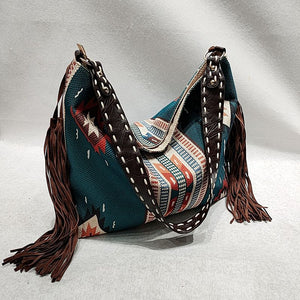 Bohemian Wave Colors Beach Wayuu Tote Mochila Canvas Bags