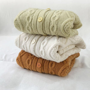 Tailored Fit Twist Braid Sweater Cable Knit Button Through Cardigan
