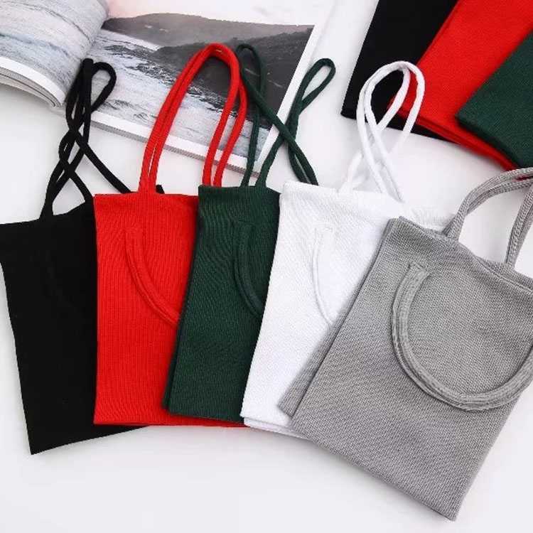 Underwire Decor Ribbed Knitted Tube Tank Tops