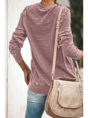 Sporty Women's Casual Crew Neck Sweatshirts
