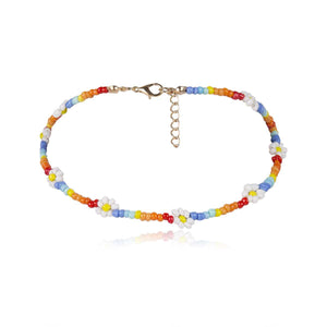 Pura Vida Daisy Seed Bead Choker