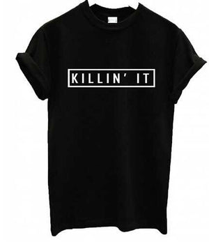Cute Killing It Printed Tee Shirt Womens
