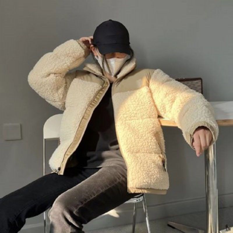 Oversized Bomber High Pile Sherpa Puffer Winter Padded Jacket