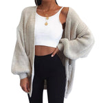 Chunky Oversized Loose Bell Sleeve Cable Knit Cardigan Knitwear
