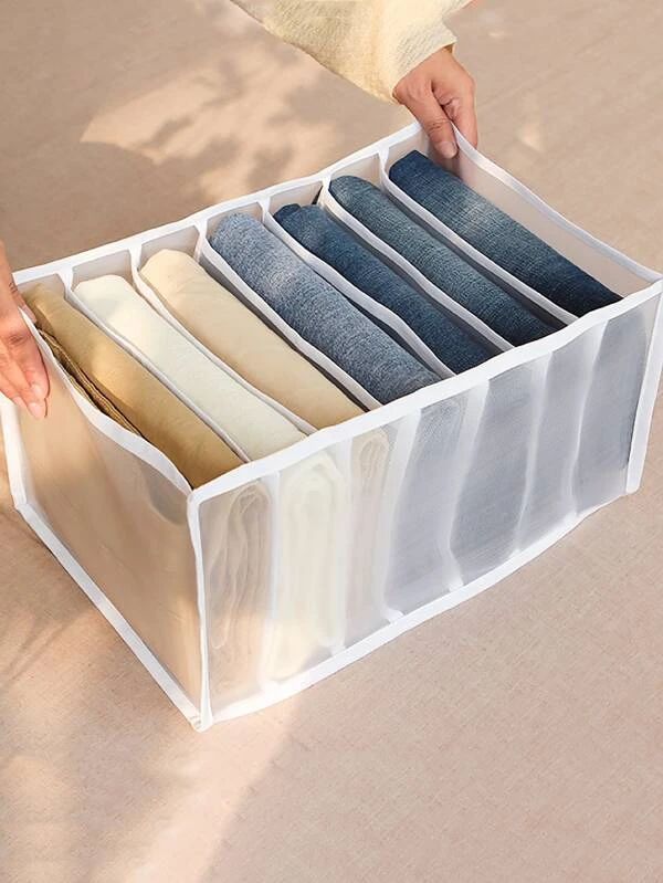 Pants Closet Organizer With Compartments Cabinet Drawers Divider Grid Storage Box