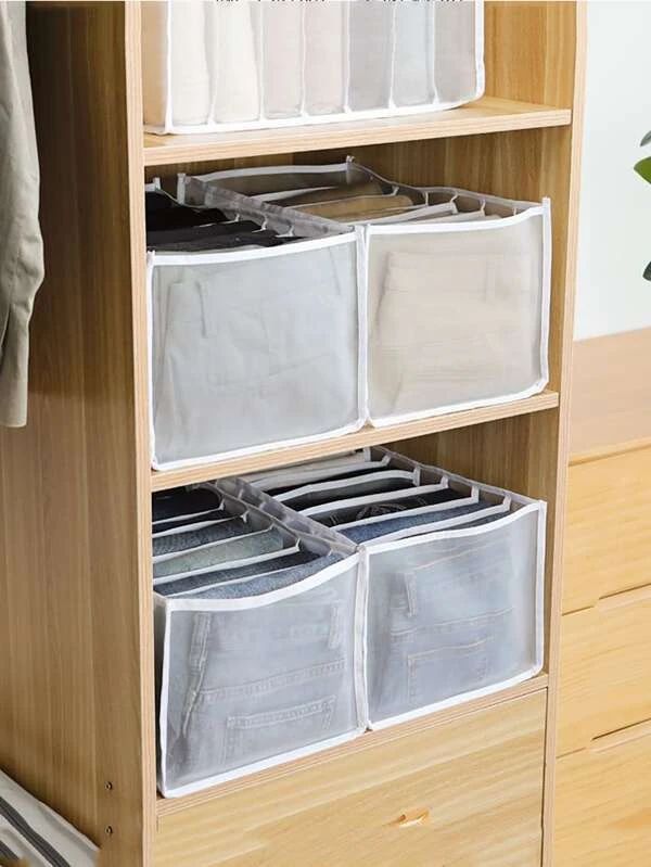 Pants Closet Organizer With Compartments Cabinet Drawers Divider Grid Storage Box