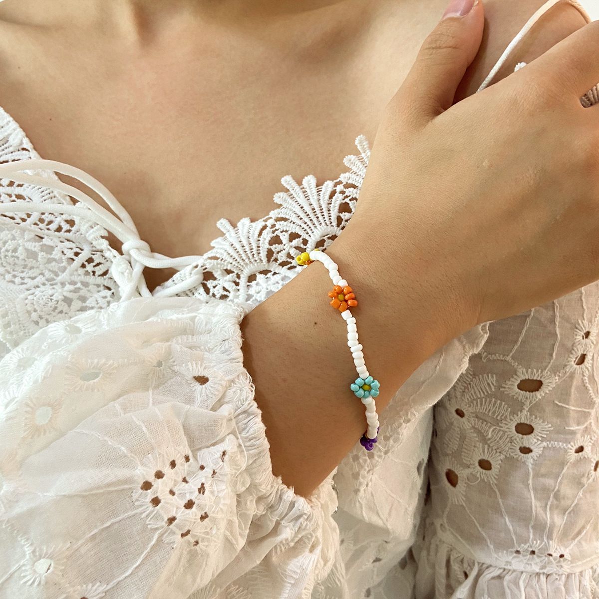 Bohemian Gypsy Chic Rainbow Beaded Choker Necklaces