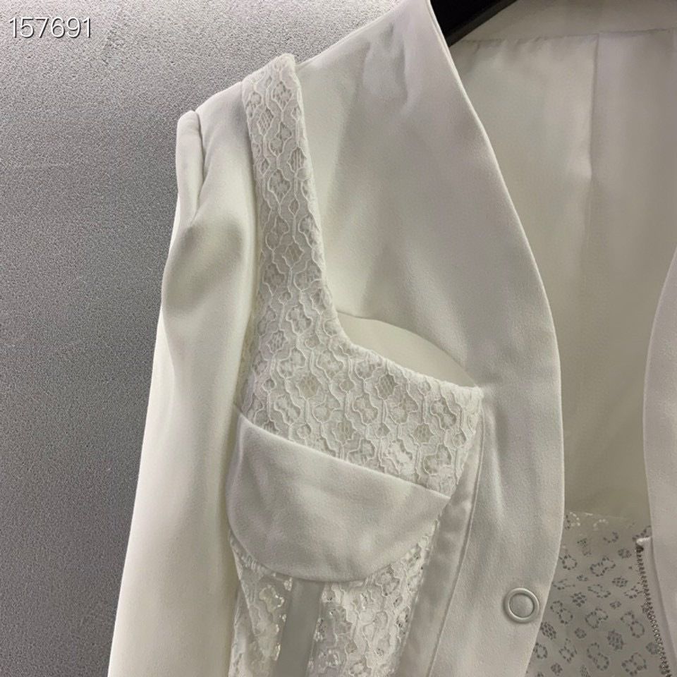 Slim Fit Tailored Blocked Mesh Lace Cropped Corset jacket