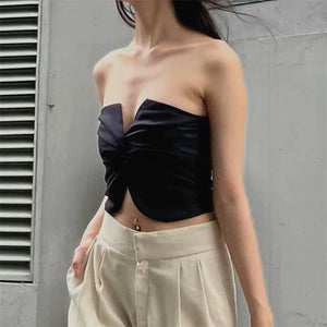 Cute Twist Front Tube Top Strapless Bandeaus