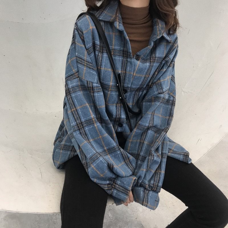 Plaid Tie Dye Color Block Checkered Flannel Shirts